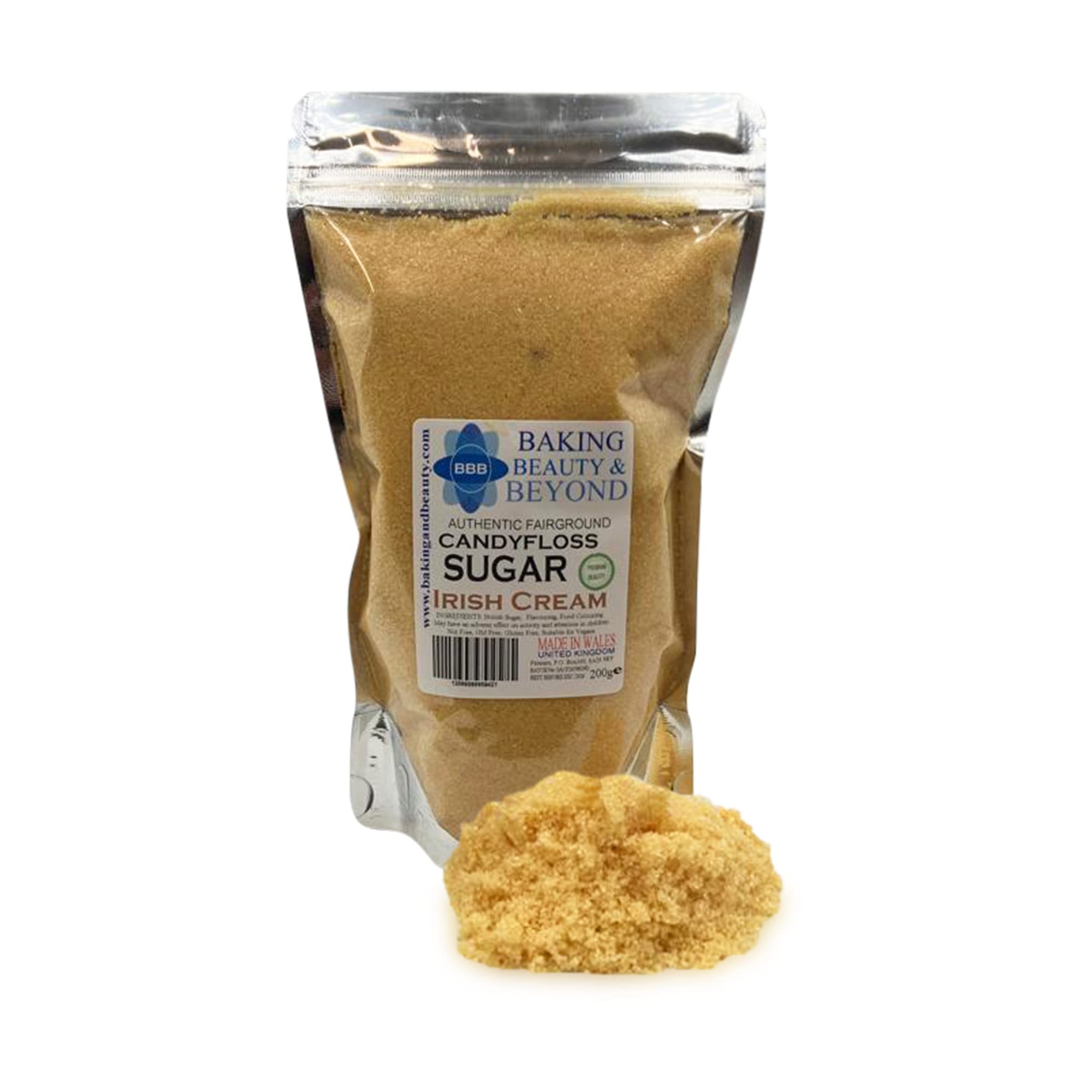 Baking Beauty and Beyond Premium Candy Floss Sugar 200g - Irish Cream Flavour