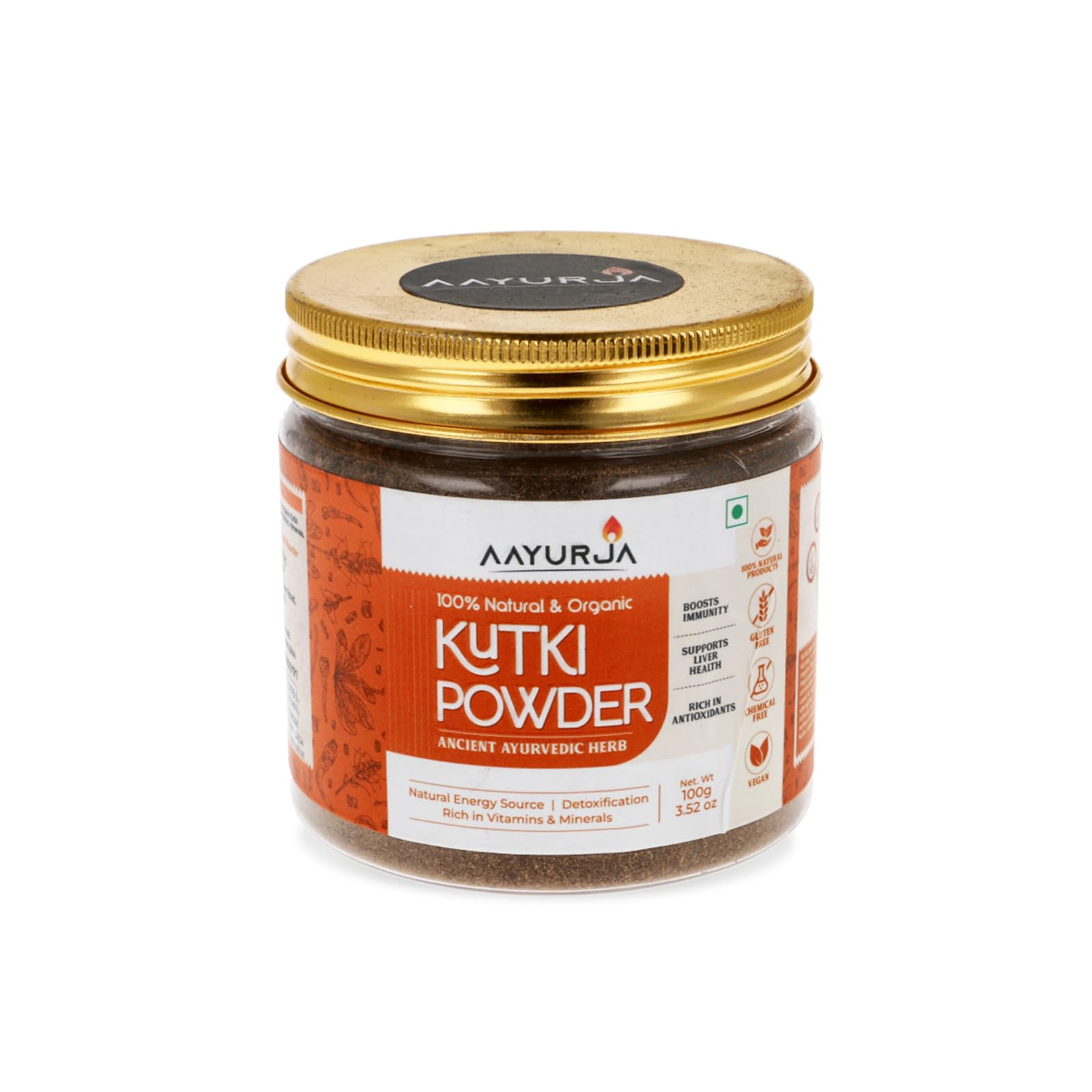AAYURJA Kutki Powder (Picrorhiza Kurroa) – 100% Natural & Organic – Ancient Ayurvedic Herb for Liver Detox, Digestion & Skin Health – Pure, Chemical-Free - 100g-image-36