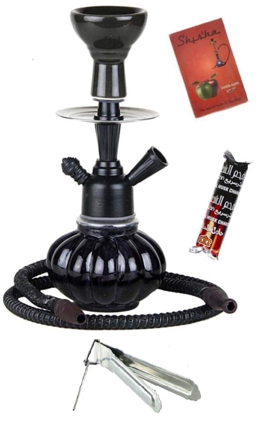 Arslan Decorative Hookah Set with Flavour (Black)