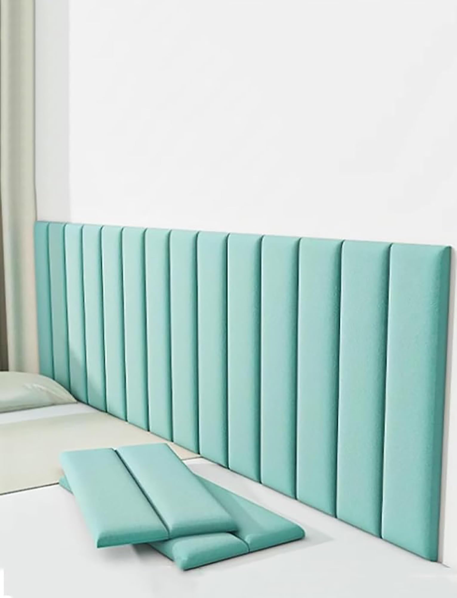 Paneles de pared tapizados y acolchados para el cabecero de dormitorio