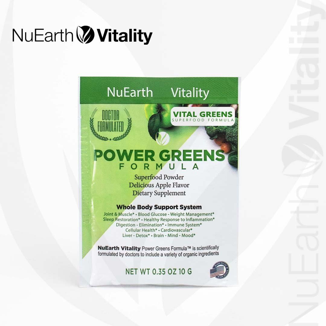 VITAL GREENS - Organic Superfood Powder Detox Formula - Best Tasting Blend of Plants, Fruits & Vegetables - All Natural Supplement with Probiotics & Enzymes - Antioxidant & Anti-inflammatory - 10Grams