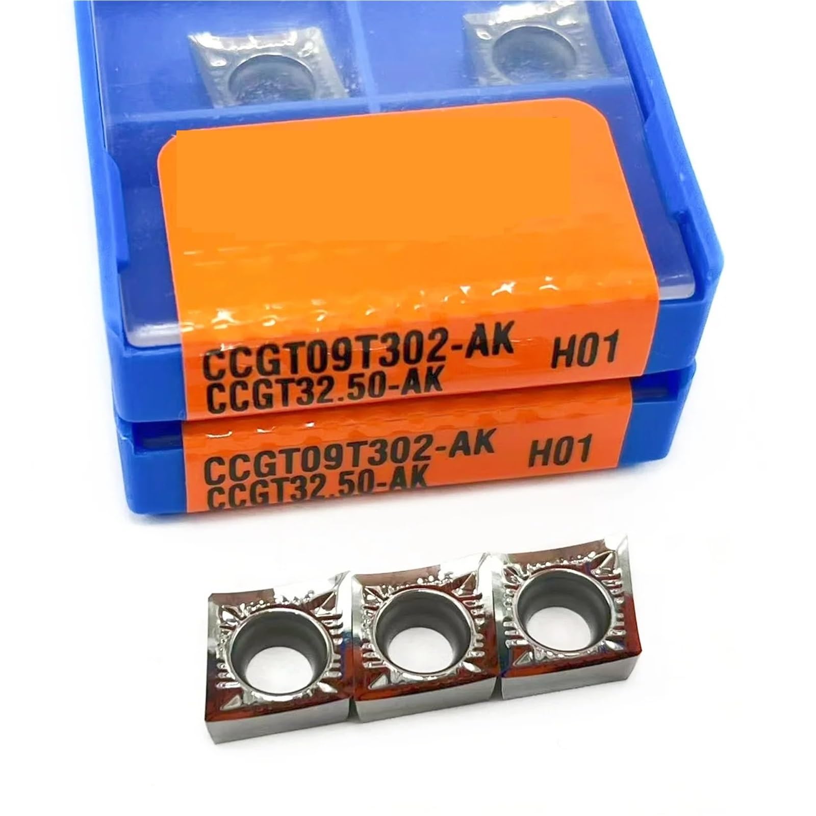 Herramienta De Torneado Corte Interno CNC Indexable Inserción Carburo Aluminio 10 Piezas(CCGT09T302 AK H01)