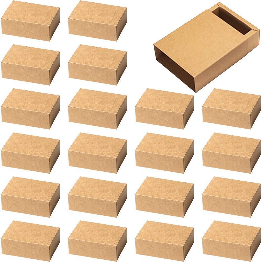 Boîtes à tiroirs kraft anti-chocs pour échantillons de parfum et petits biscuits