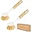 FunCee 2 Pack Kitchen Dish Brushes with Bamboo Handle, Dish Scrubber Built-in Scraper, Scrub Brush for Pans, Pots, Counter & Kitchen Sink Cleaning, Dishwashing and Cleaning Brush Tools, White