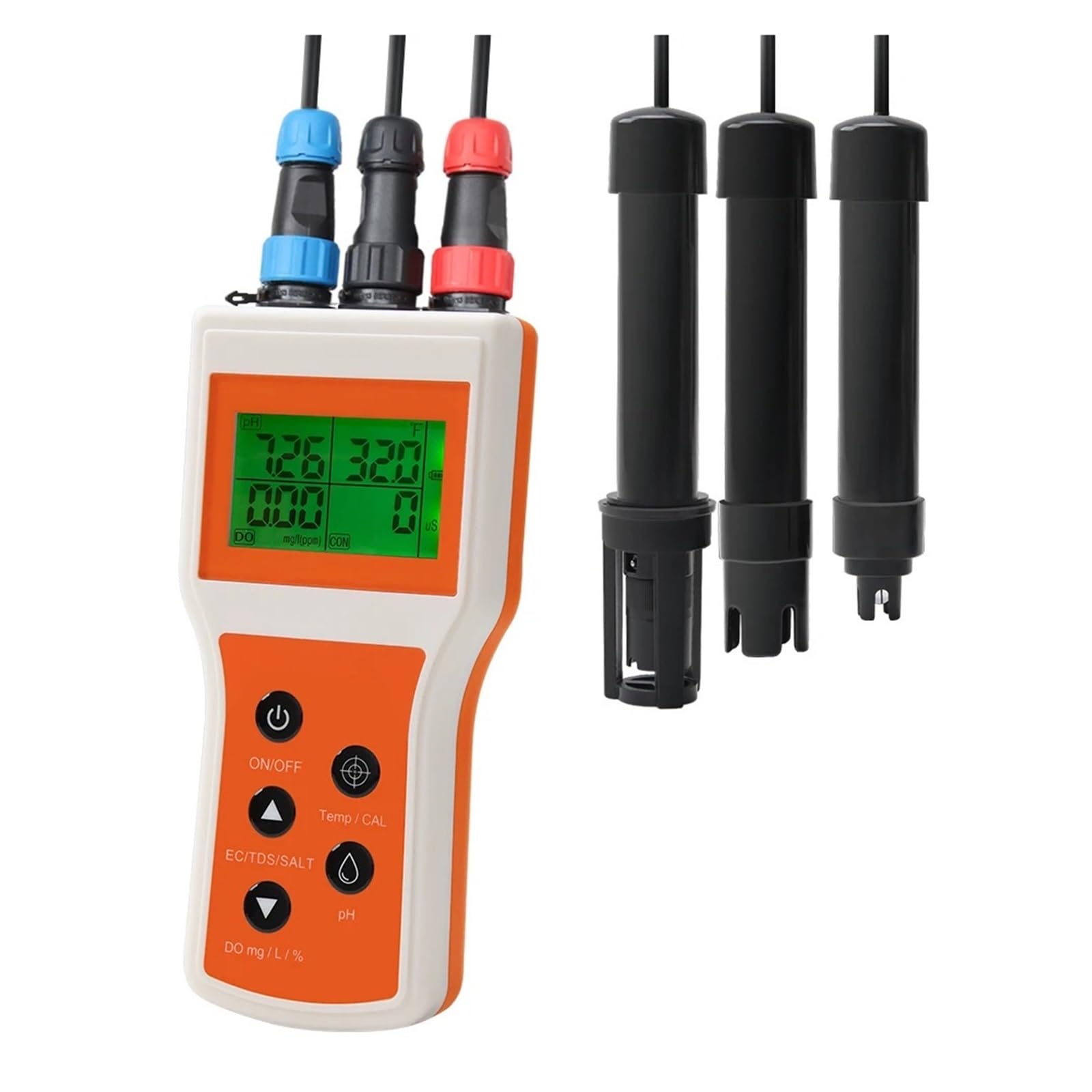 Medidor Agua Medidor Inteligente De Oxígeno Disuelto 6 En 1 For Acuario, PH, Sal, EC, TDS, Natación Hidropónica, Monitor Análisis Calidad del Agua Multiusos Preciso Fácil