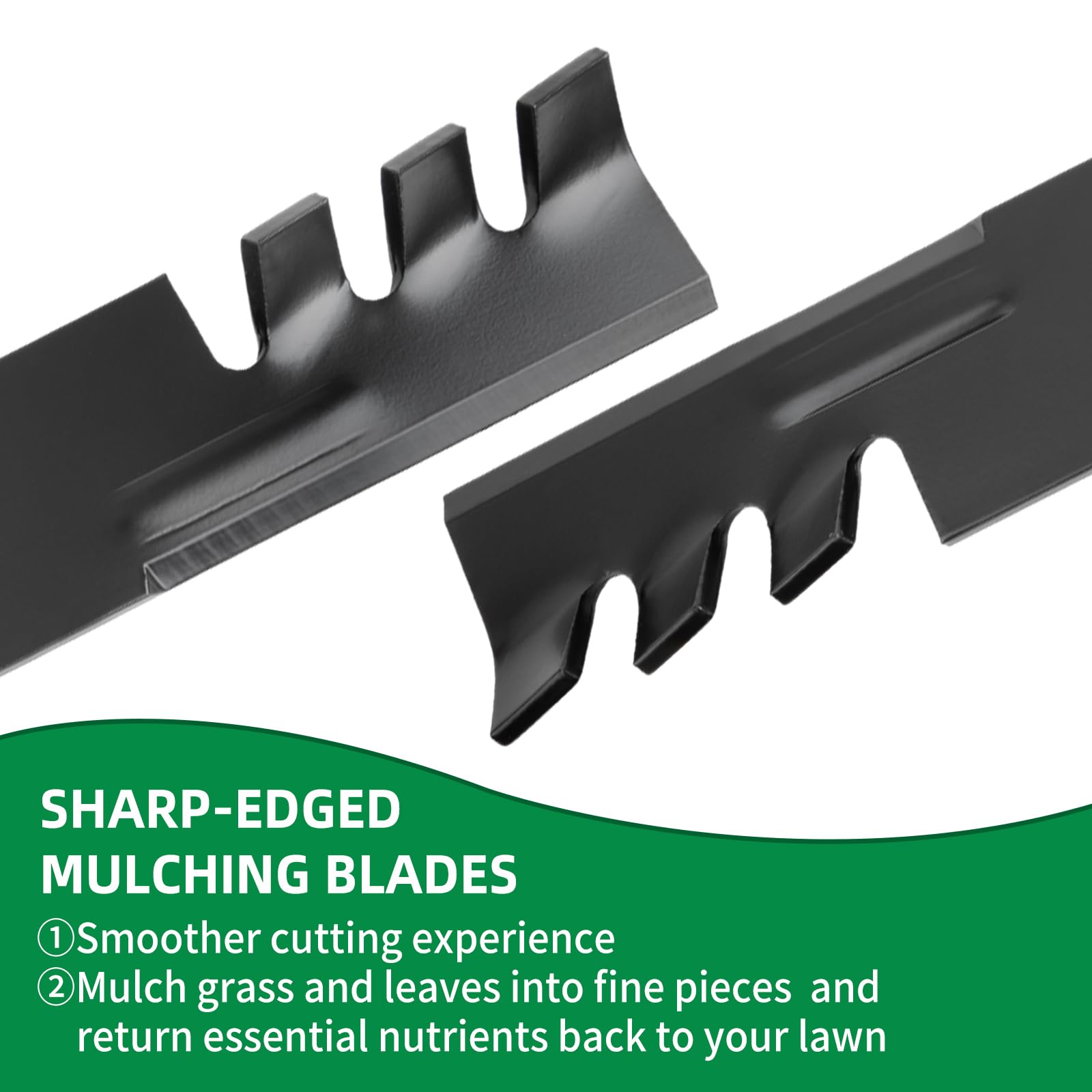 01010168-X - Cuchillas de cortacésped compatibles con cortacésped Cub Cad y 50 pulgadas, cuchillas dentadas para Cub Cad et M50-KHS Z-Force 50 GT1500, reemplaza MTD 01010168-0637 01010168