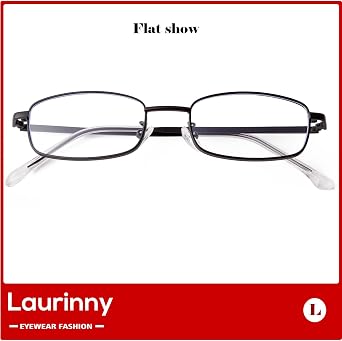 Rectangle Blue Light Blocking Glasses Narrow Clear Len Metal Frame