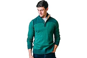 Hope & Henry Men's Long Sleeve Mock Neck Knitted Sweater