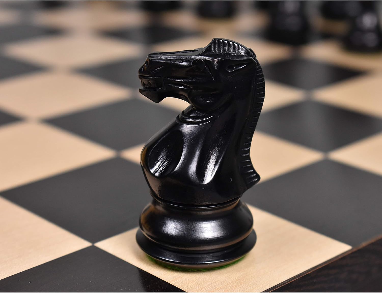 CHESSCRTournament - Set di scacchi da torneo, in legno di bosso ebanizzato, 9 cm, peso 1 kg, stile Staunton