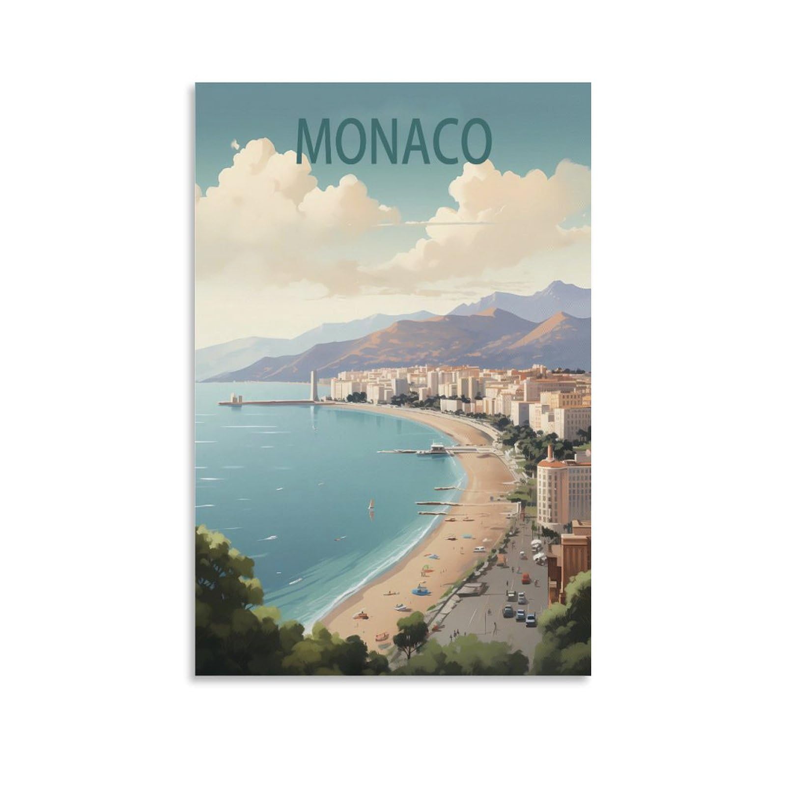2000 Piece Jigsaws，Monaco France Lake Jigsaw Puzzle 2000 Pieces for Adults Kids Teens Large Families Puzzle Game 100x70cm