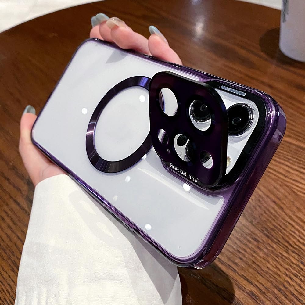 Support d'objectif en verre pliable pour étui transparent magnétique iPhone 14 - 8