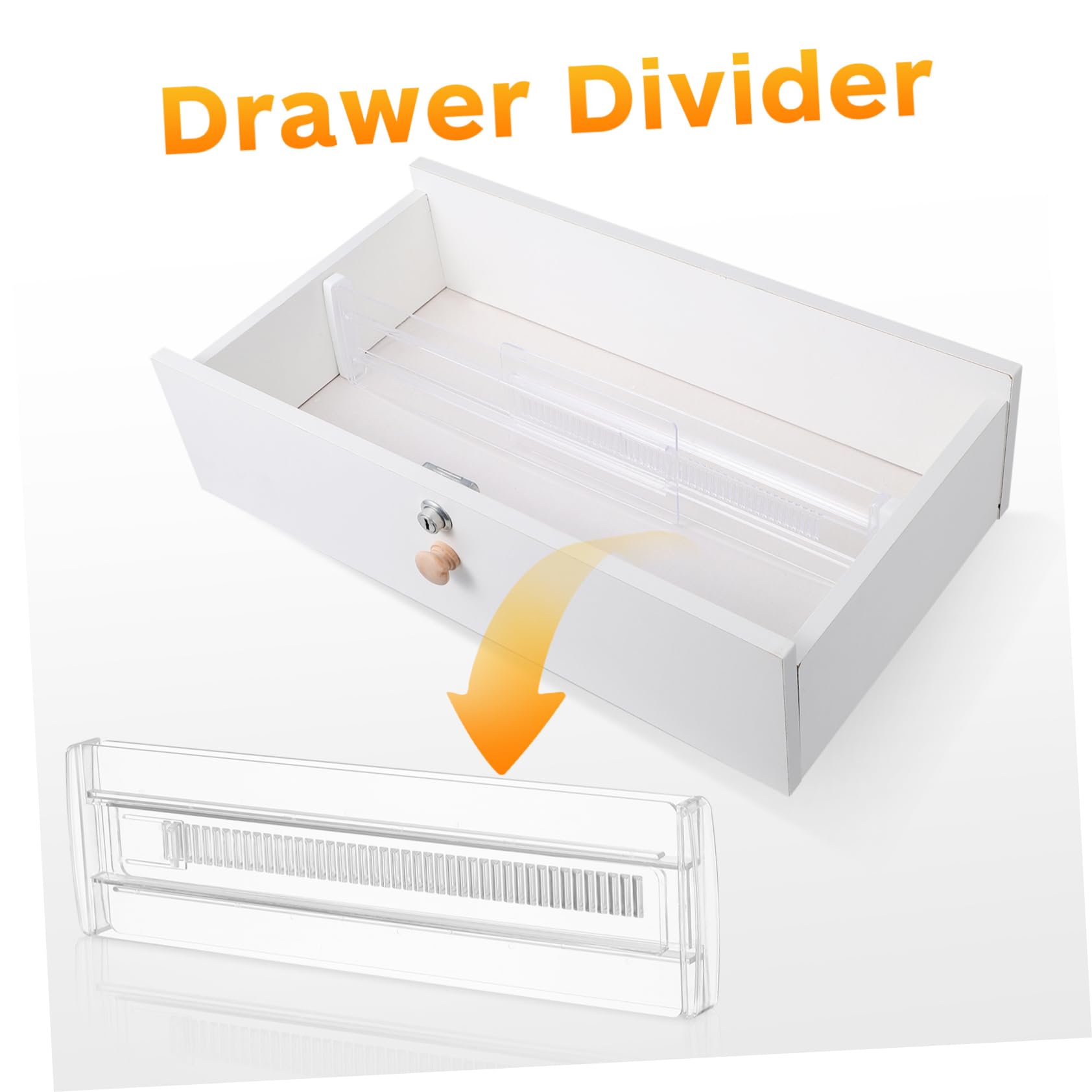 6pièces Organisateur De Transparent Réglable Lot De Séparateurs Pour Vêtements Ustensiles De Cuisine Et Rangement Polyvalent