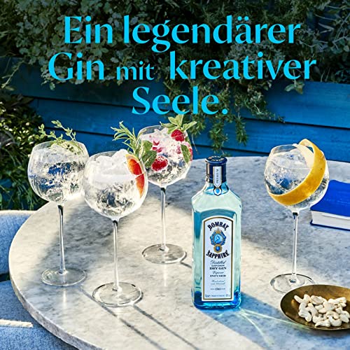 Bombay Sapphire Distilled Premium London Dry Gin, per Dampfinfusion hergestellt mit 10 erlesenen exotischen Botanicals… - Image 3