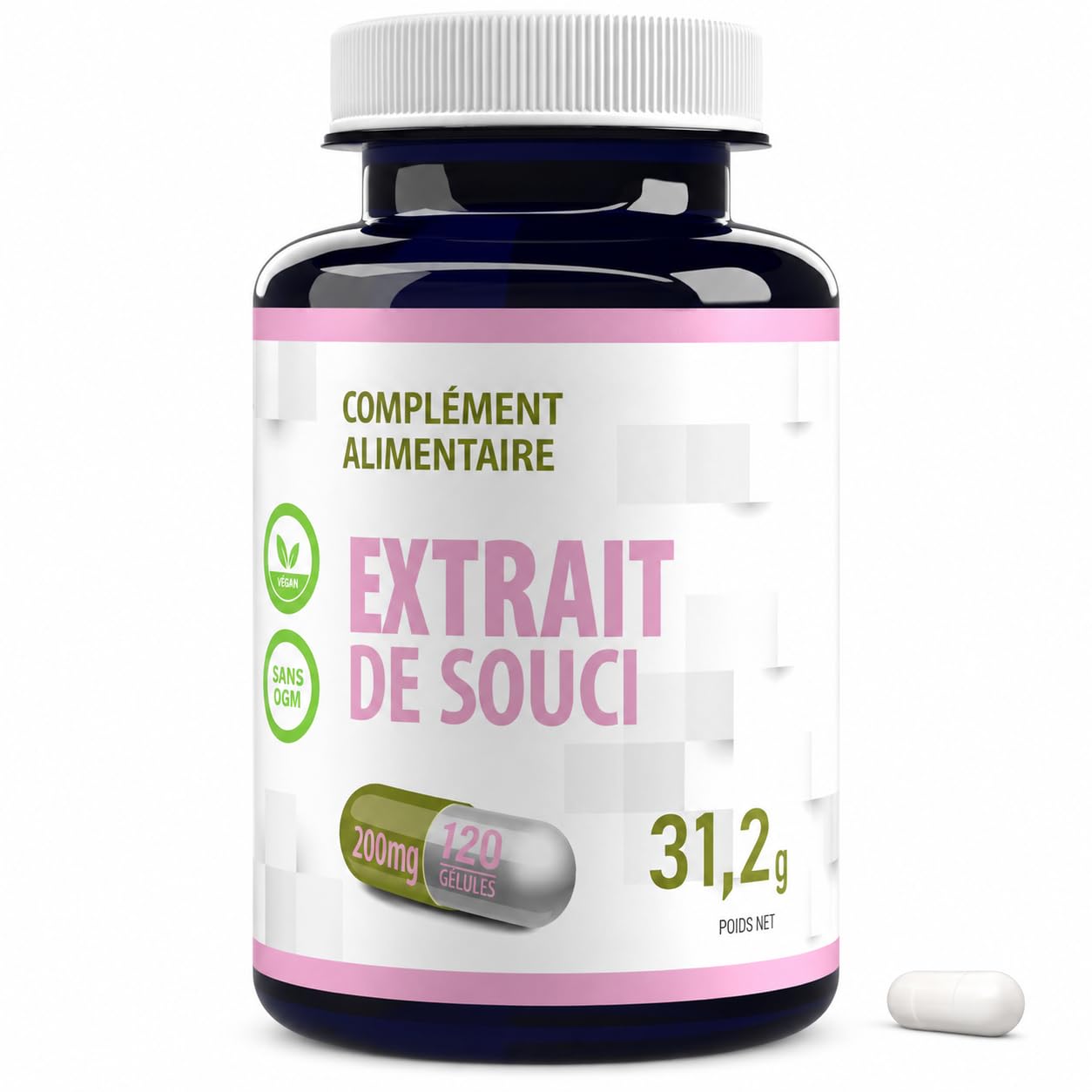 Hepatica Lutéine | 40 mg & Zéaxanthine 8 mg | extrait de souci 200 mg | 120 gélules végétales | Tagetes erecta | GMP & Testé en Laboratoire Indépendant