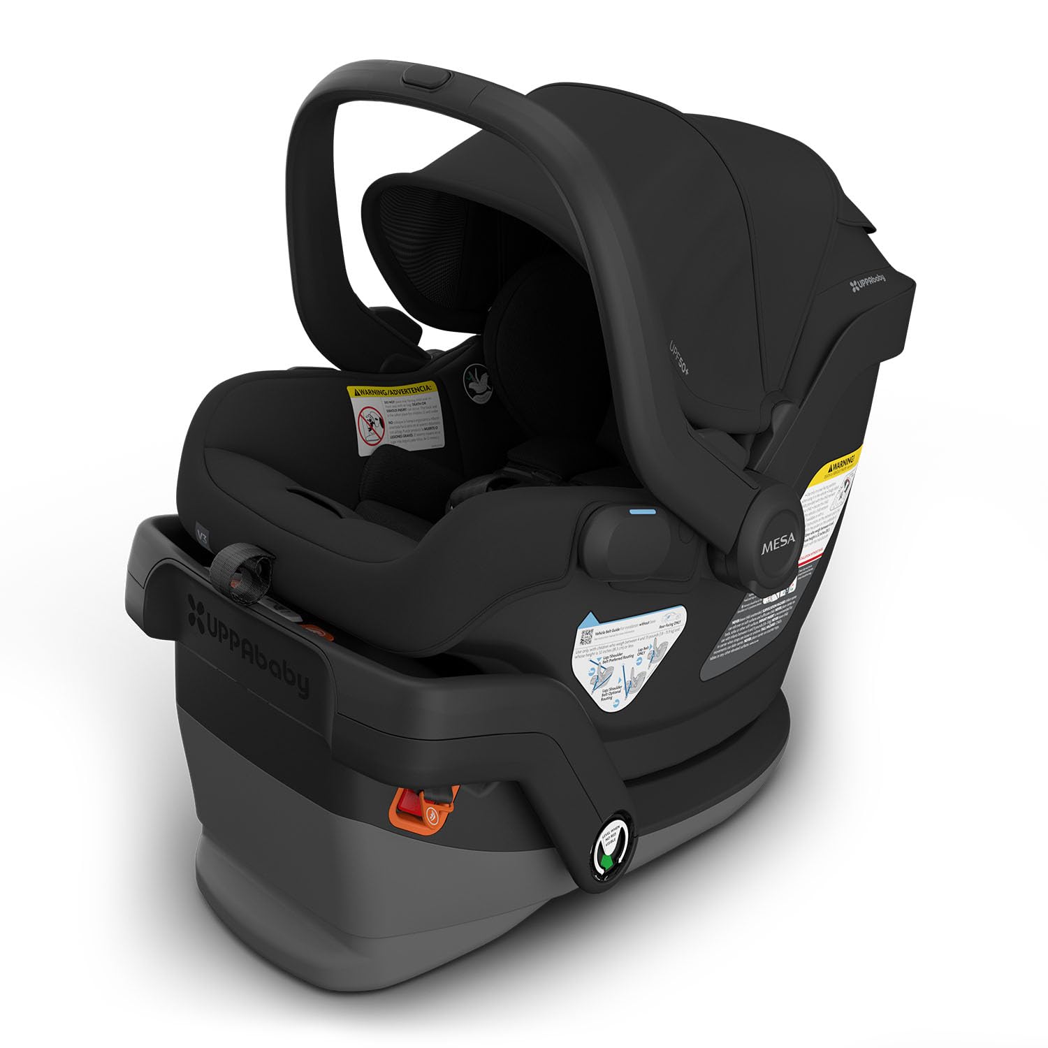 Asiento infantil para auto UPPAbaby Mesa V3 Fácil instalación Tecnología SmartSecure Se fija a la base del cochecito Inserto para bebé incluido Jake Charcoal