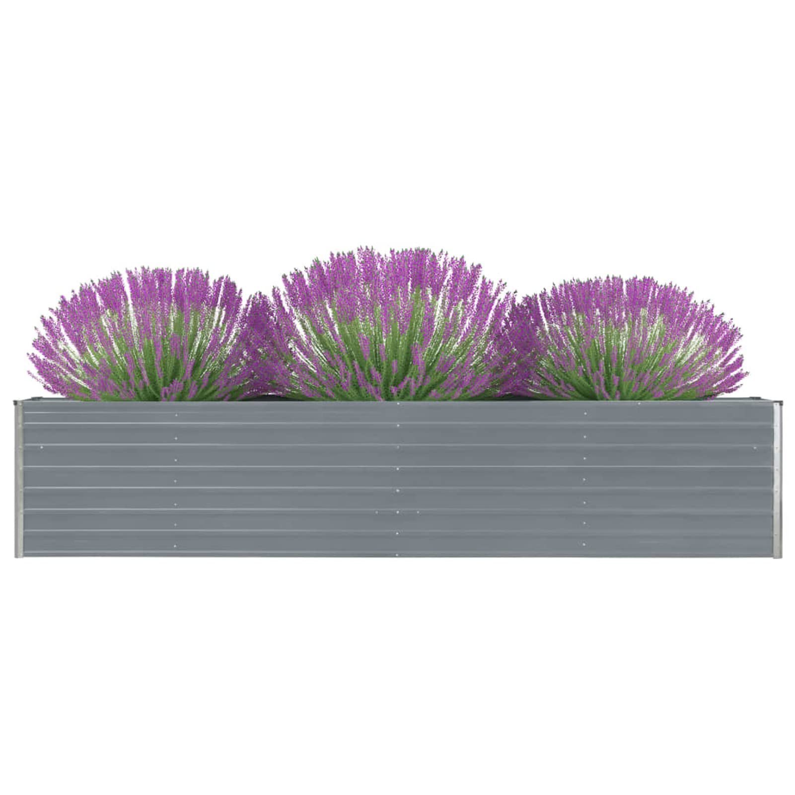 Arriate, Mesa De Cultivo, Huerto Domestico, Cultivo De Plantas Aromaticas, Arriate De Jardín, de jardín de Acero galvanizado Gris 320x40x45 cm