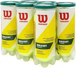 Bola de Tênis Wilson Championship Regular Duty Saibro Pack com 6 Tubos