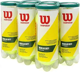 Bola de Tênis Wilson Championship Regular Duty Saibro Pack com 6 Tubos