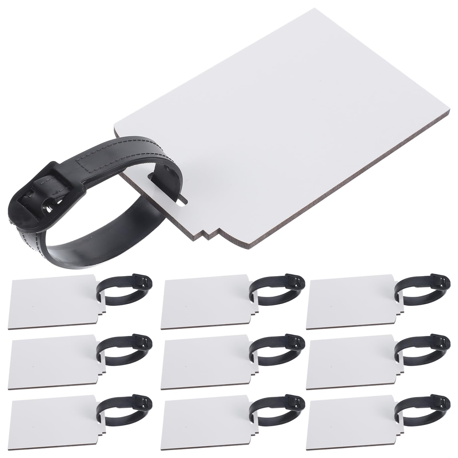 NUOBESTY 5 Sets Thermotransfer Blanko Gepäckanhänger Taschen Faltbare Reisetasche Gepäckabdeckung Kofferanhänger Wärmeübertragung Blanko Anhänger Blanko Namensschilder