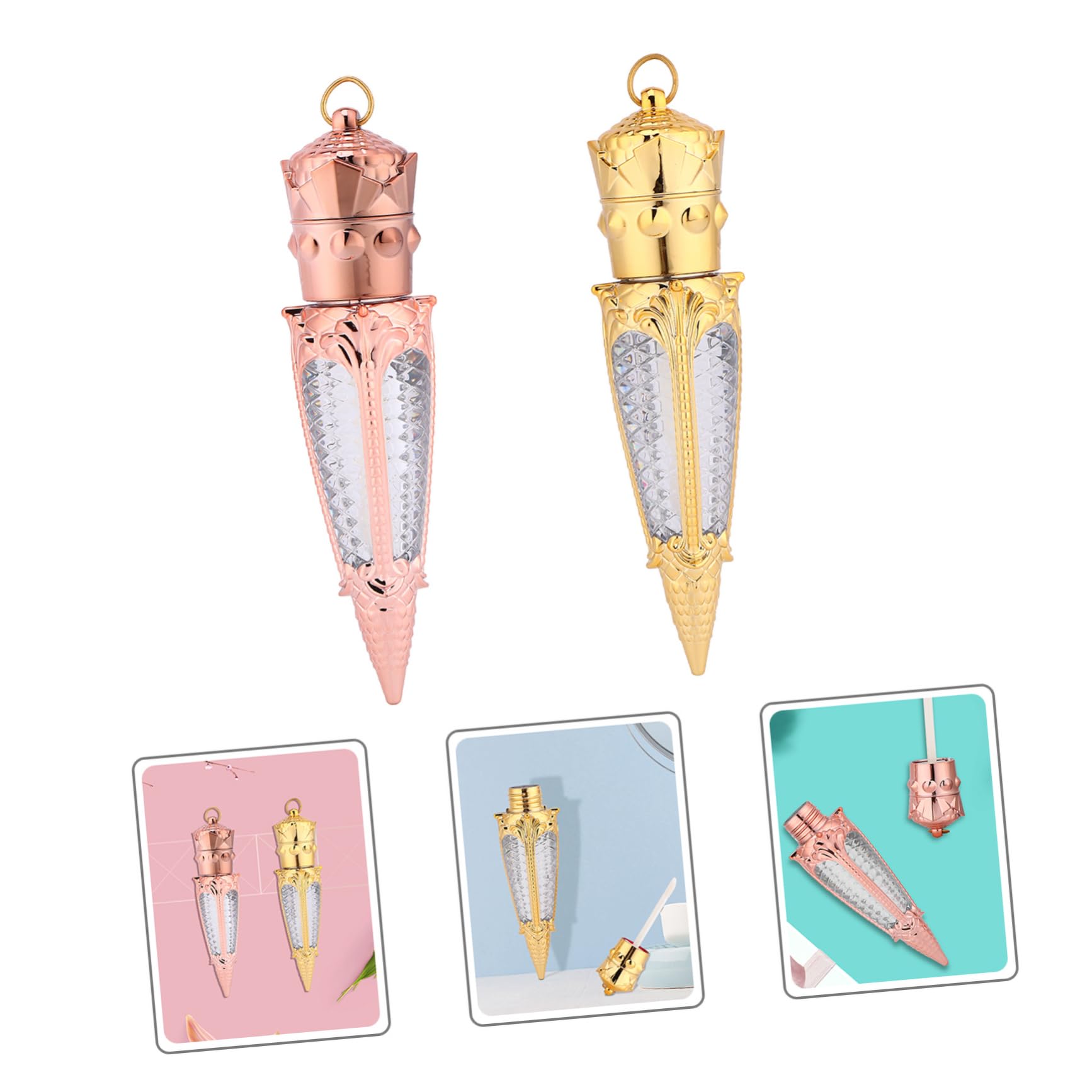 DOITOOL 10 Stück Leere Lipgloss Tuben 5ml Kunststoff Nachfüllbar Auslaufsicher Kompaktes Radieschen Design für Selbstgemacht und Alltag