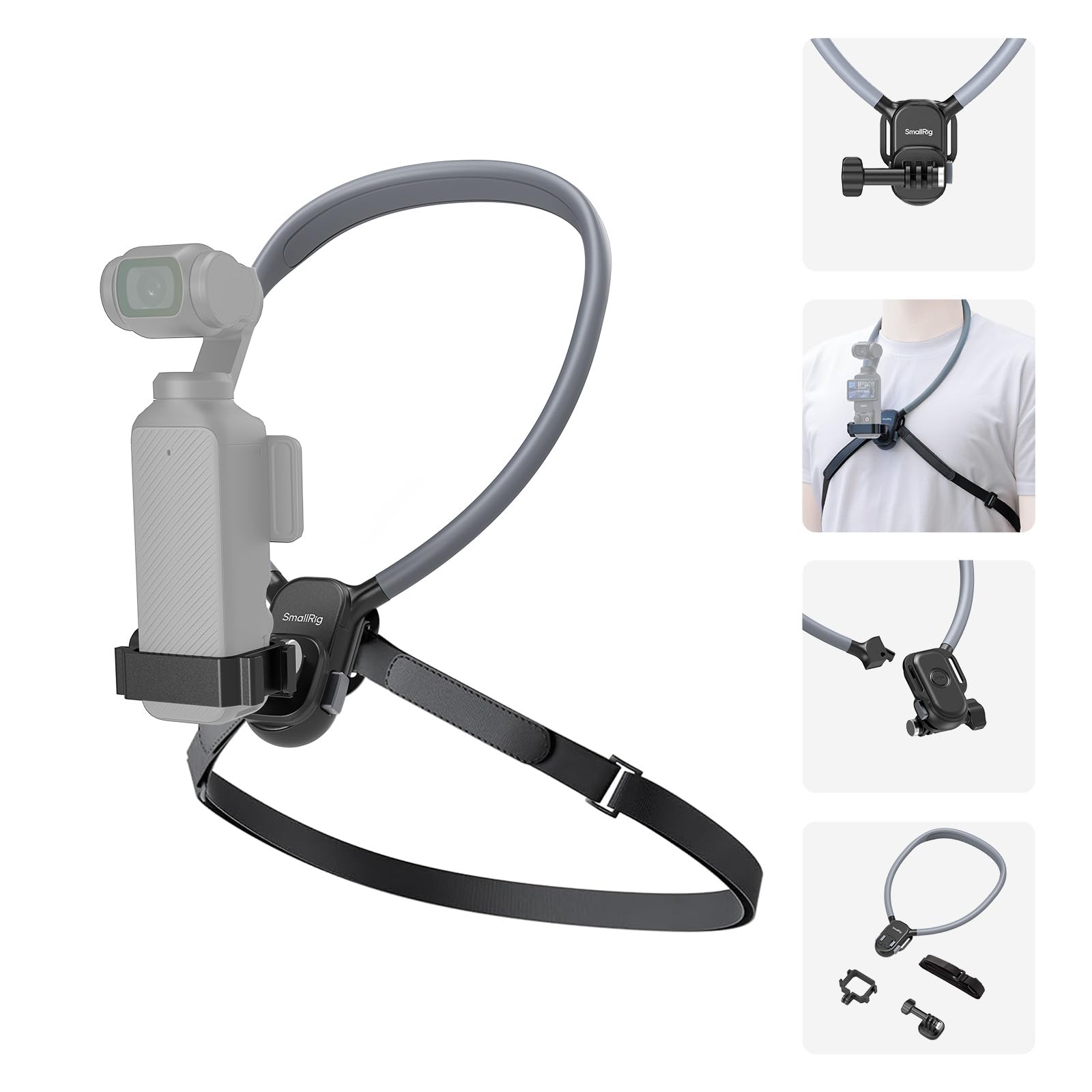 Supporto Magnetico Da Collo Per Telefono | Mani Libere Con 16 Magneti | Per Riprese POV E Vlog | Incluso Kit Pulizia