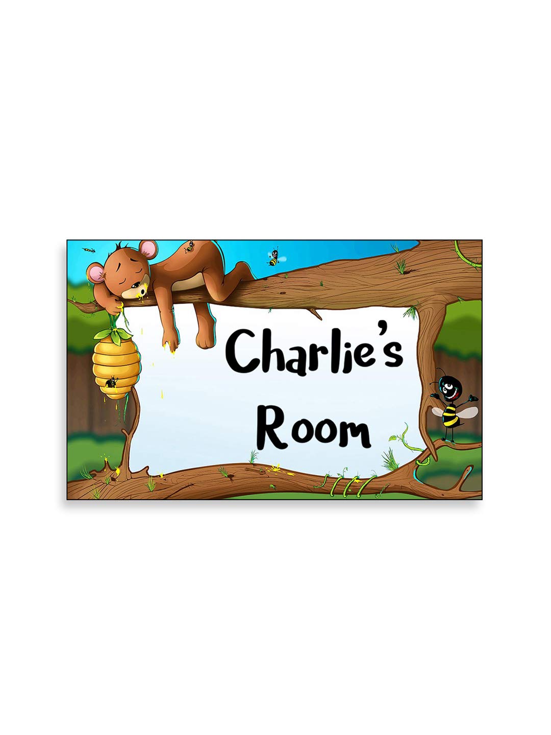 999Store Printed Cartoon Kids for Children Room Name Plate (MDF_12 X7.5 Inches_Multi)-image-12