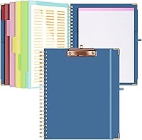 Vista 12 de Ospelelf Folio portapapeles con bloc de notas para tamaño carta, carpeta portapapeles con almacenamiento, 5 carpetas con 10 bolsillos, cierre Tarot