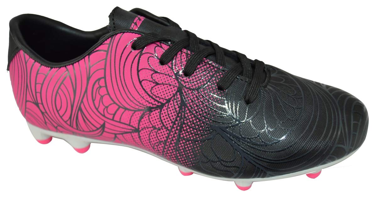 VizariCali Firm Ground Soccer Cleats - Durable & Water-Resistant Soccer Cleats for Kids - Lightweight & Adjustable Youth Soccer Cleats with Round Studs for Maximum Traction & Superior Ball Control