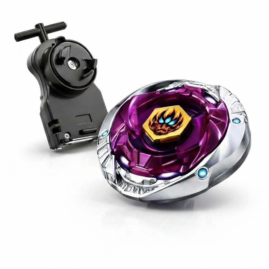 Funstars Phantom Orion B:D Metal Fusion Spinning Top with String Launcher (BB118)(Pink)-image-6