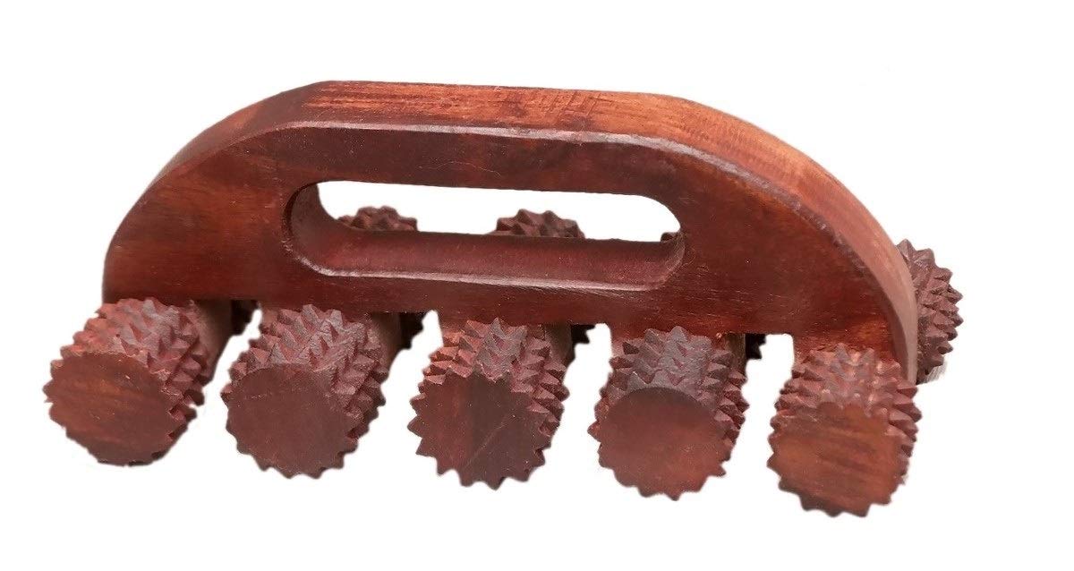 FA Industries® Wooden 10 Roller Massage for Body - Lymphatic Drainage Manual Massage Tools for Skulting, Masal Shapping, Celet Remover and Wooden Foot Massage for Back Pain Relief Massage (Set) FA Industries® Wooden 10 Roller Massage for Body - Lymphatic Drainage Manual Massage Tools for Skulting, Masal Shapping, Celet Remover and Wooden Foot Massage for Back Pain Relief Massage (Set)