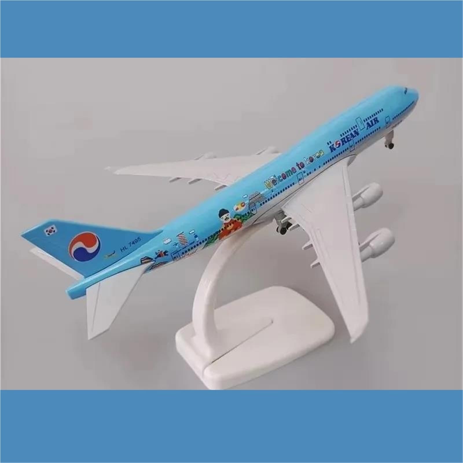 20 Centimetri per B747 Corea Modello di Aereo Boeing Lega di Metallo Giocattoli di Aerei con Carrello di Atterraggio Hobby Hobby Playgame Kit