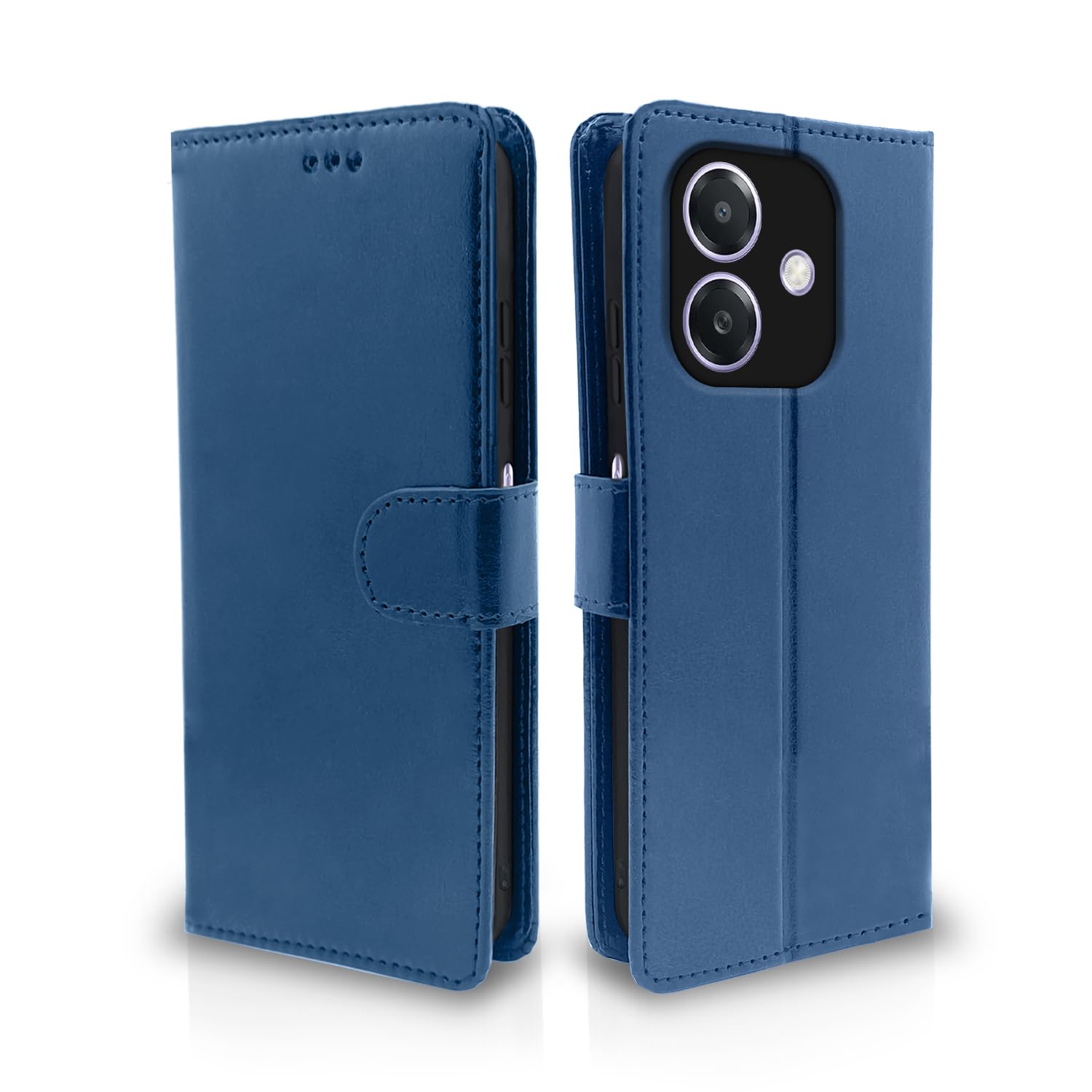 Pikkme Flip Cover Leather Finish | Inside TPU with Card Pockets | Wallet Stand and Shock Proof | Complete Protection Flip Case for Oppo A3x 5G (Blue) (B0DCNQ27MY) Amazon Price History, Amazon Price Tracker