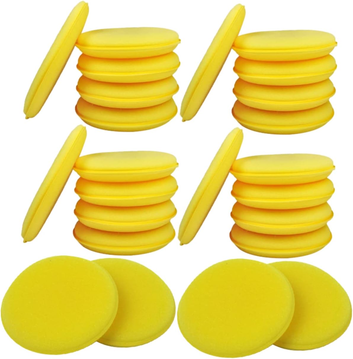 SHERCHPRY 24pcs Car Wash Sponge Microfiber Applicator Pad Clean Car