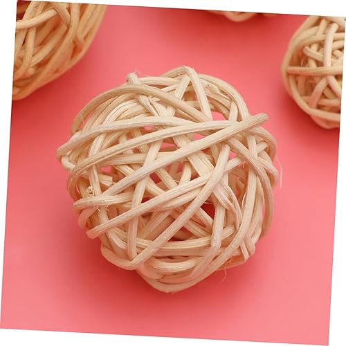 Miniatura 3 de LIFKOME 21 bolas de mimbre de ratán para decoración de vid, jarrón de ratán, bolas de ratán para manualidades, bolas colgantes de árbol, accesorios