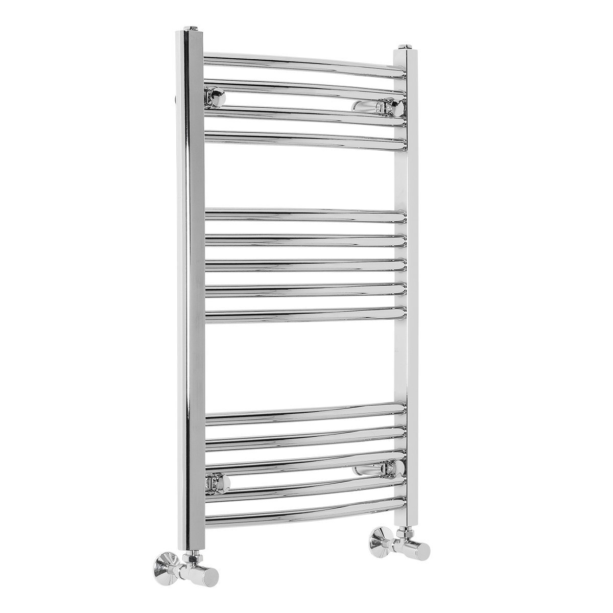 Warmehaus Contemporary Curved Bathroom Heated Towel Rail Radiator Rad 800 x 500 Chrome