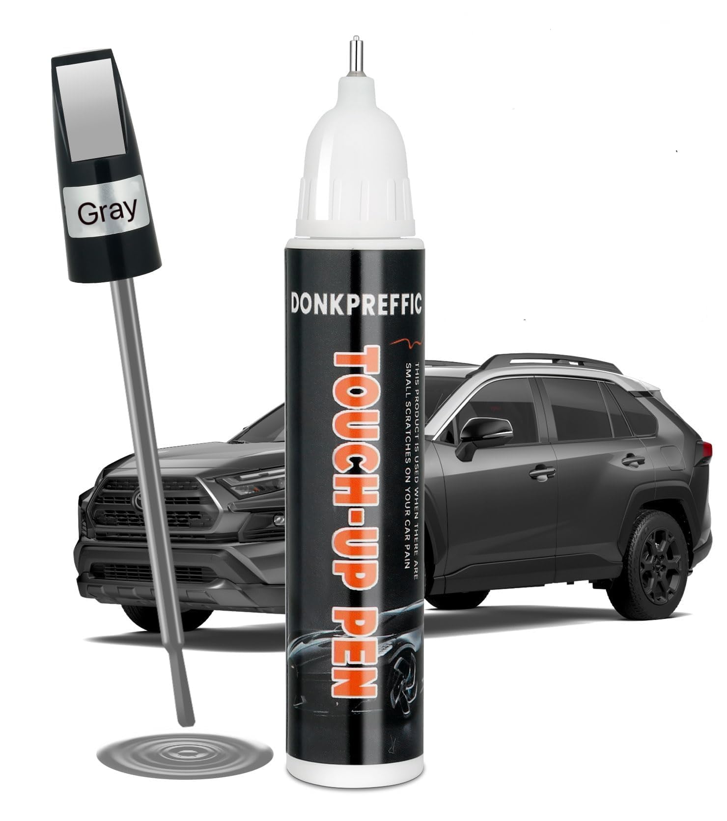 Pintura de retoque gris para autos Reparación de rayones de autos Eliminador de rayones automotrices premium para rayones profundos Retoque preciso de pintura automotriz
