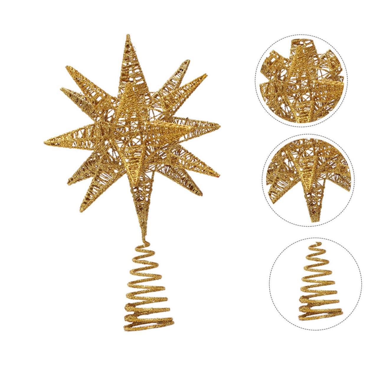 MAGICLULU 1pezzi Decorazione Natalizia Forma di Stella Oggetto Decorativo per Finestre Articolo per Festival Accessorio per Albero di Natale