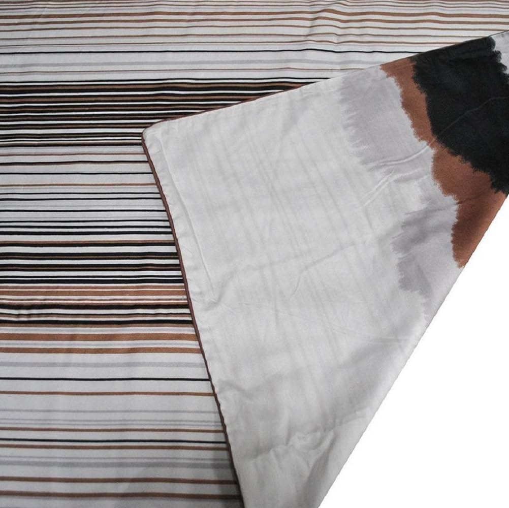 Royal Tradition 100% Cotton Duvet Cover Set (Queen Size) Water Color Print 7pc Soft Bedding Set