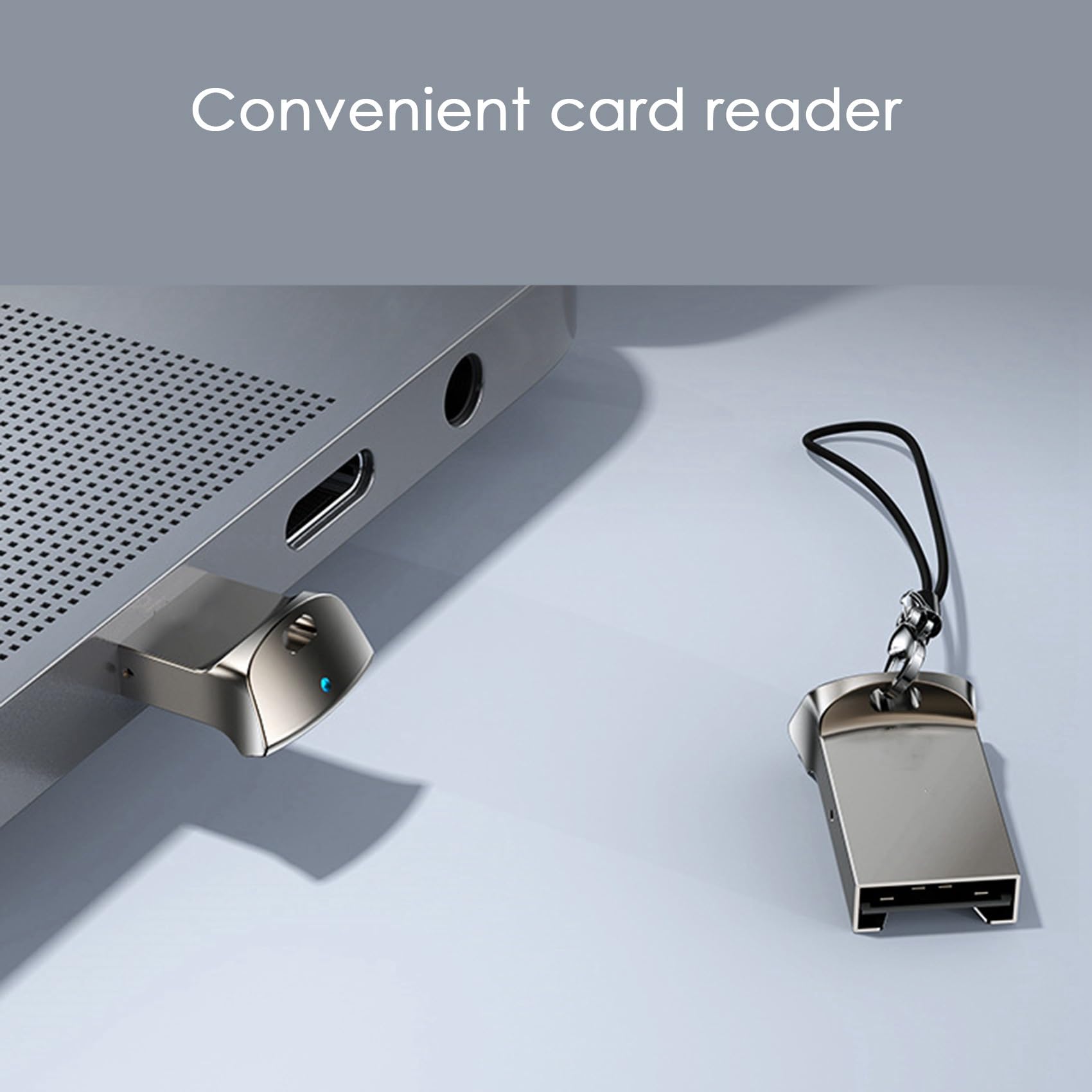 6 mini lettori di schede TF per computer USB, lettore di schede TF con indicatore LED per l'audio del computer