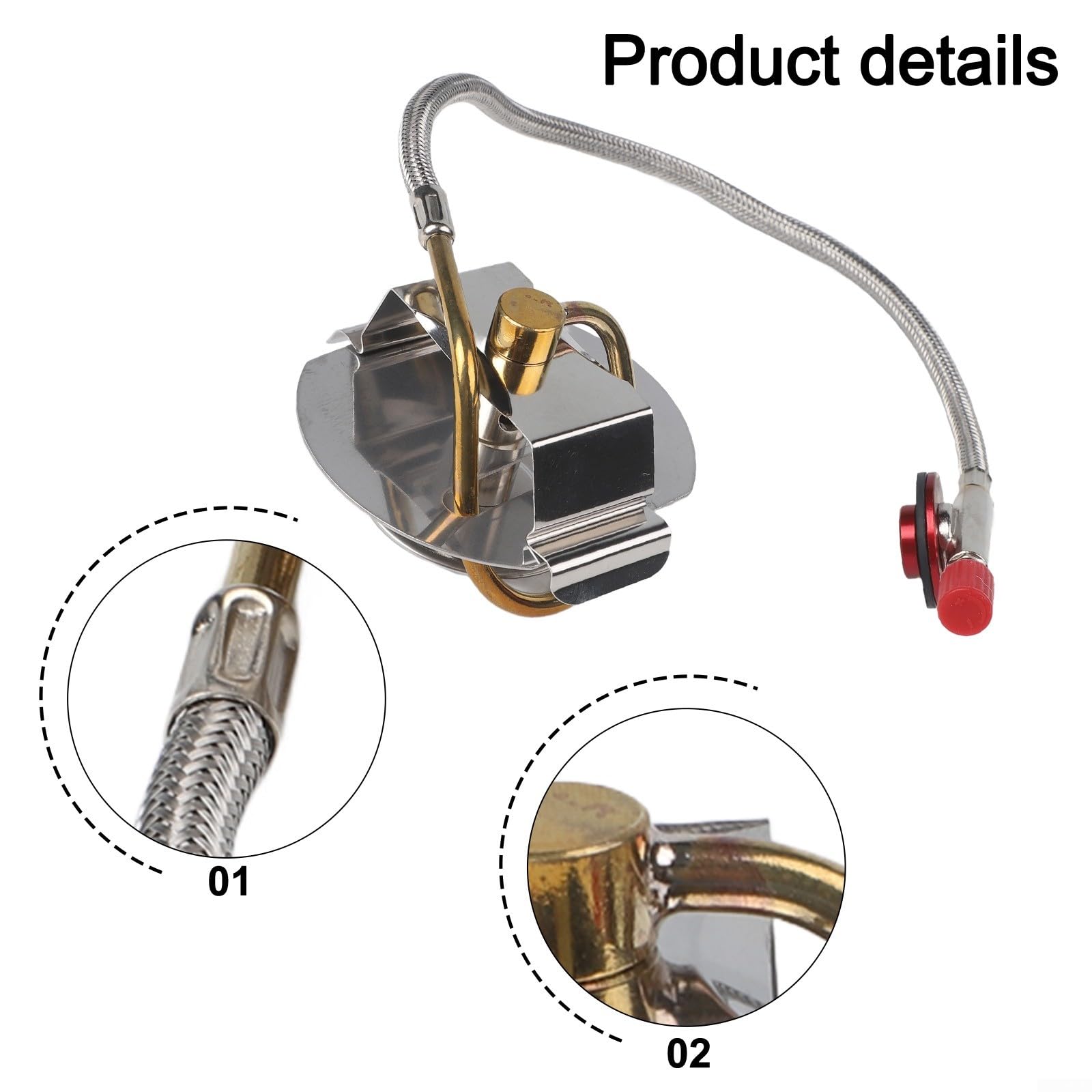 Outdoor-Camping-Gas-Kocher mit geteiltem Brenner und Windblocker, 3200 W, aus 304-Edelstahl, kompatibel mit Trangia sowie Go System