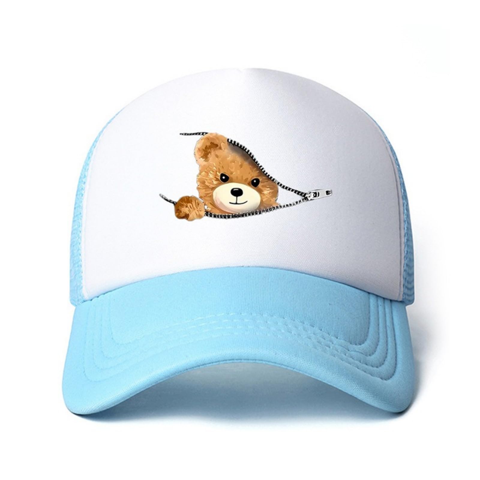 HaloHorus Retro Sponge Trucker Hat for Unisex, Classic Adjustable Mesh Baseball Cap for Running, Hiking, Workout, Fishing, Spb-blue, One Size — image 1