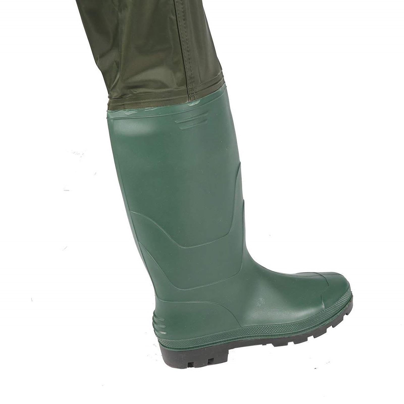 Trampolieri da Pesca con Stivali Impermeabili, Pantaloni da Pescatore Uomo Donna, Nylon PVC Waders Traspirante con Tasca e Cintura, Trampolieri per Caccia Agricoltura