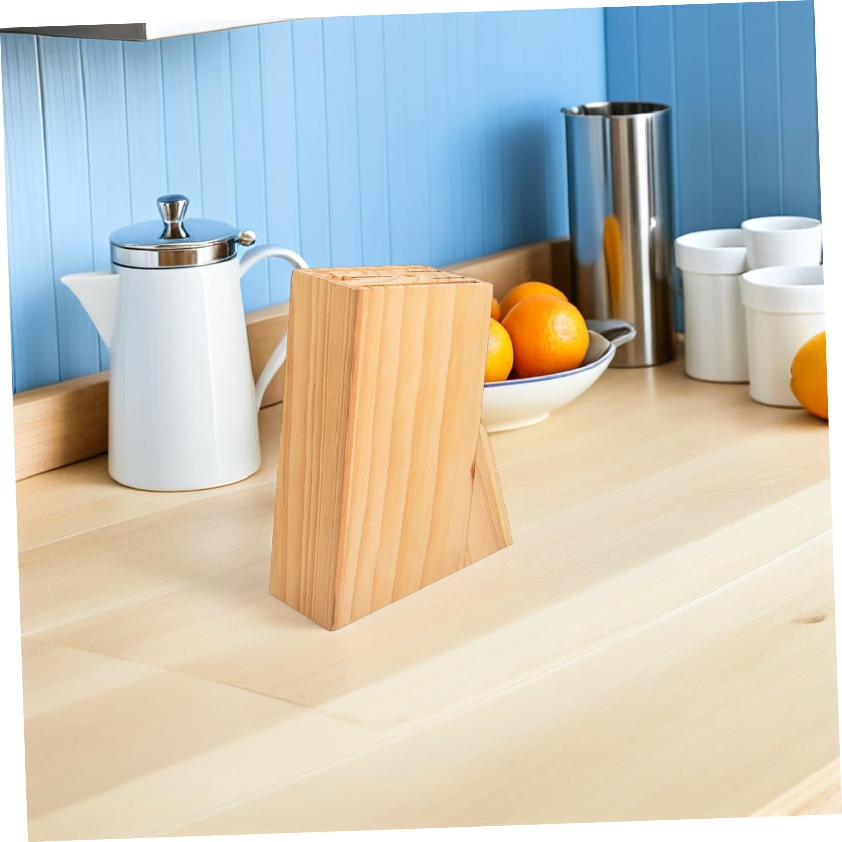 DOITOOL Support pour Couteaux Cuisine en Bois Plusieurs Fentes Organisateur Stable et Résistant pour Couteaux et Ciseaux Adapté la Cuisine Domestique