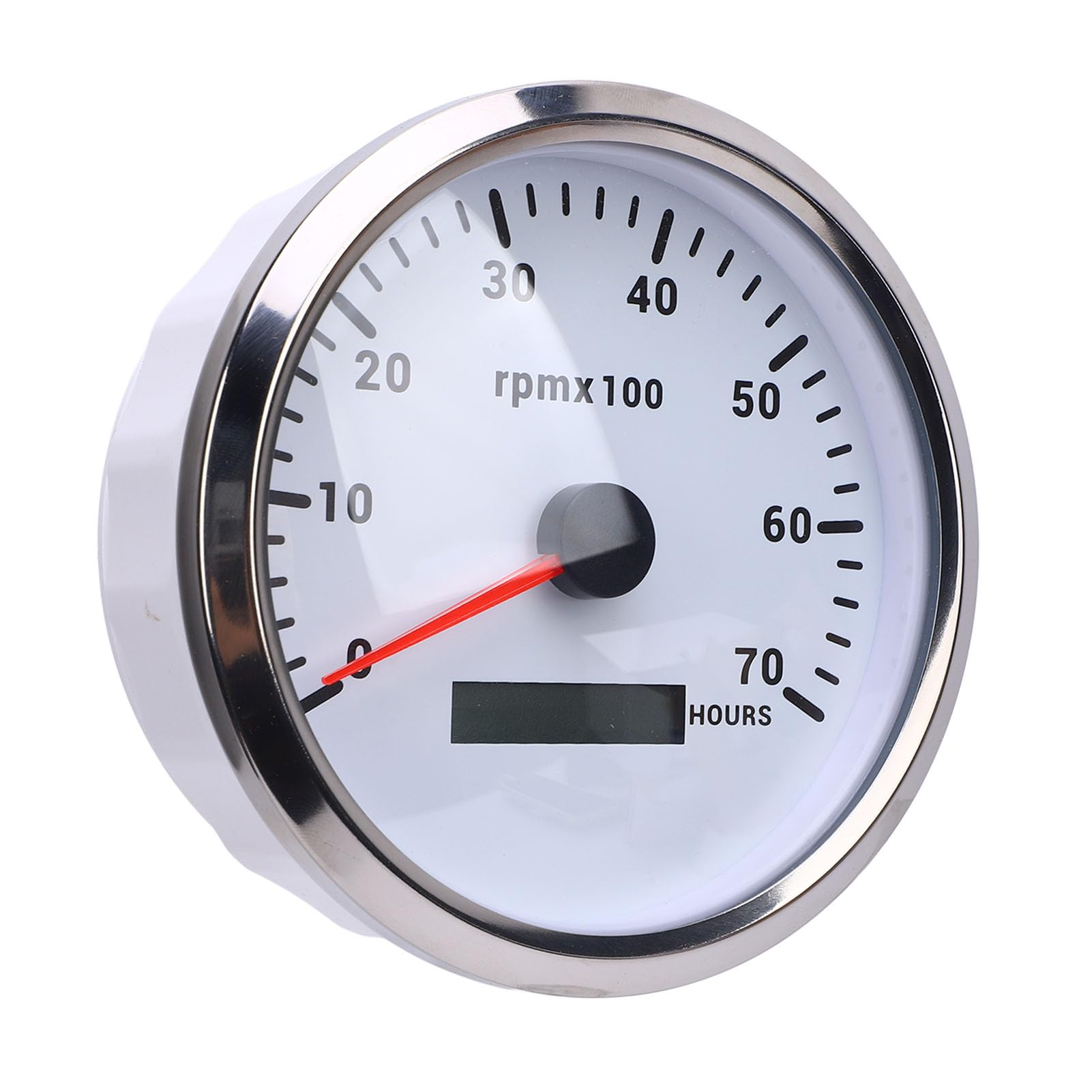 Tacómetro 110 Mm 4 3/8 Pulgadas con 7 Color de Retroiluminación para Yates de Automóviles RV Barco Camión DC 9-32V 7000 Rpm de Calibre con Medidor de Horas (Dial Bisel CXA010)