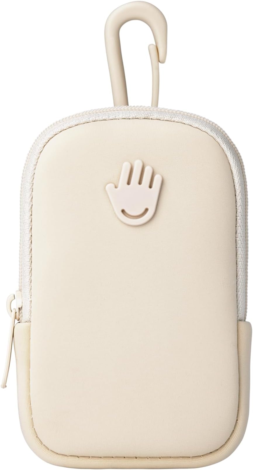 Touchland Touchette Zippered Pouch, Attachable Fashion Accessory with Snap Hook for Power Mist and Glow Mist 1FL OZ, Ivory, Ivory, JMI-26048, Zippered Pouch