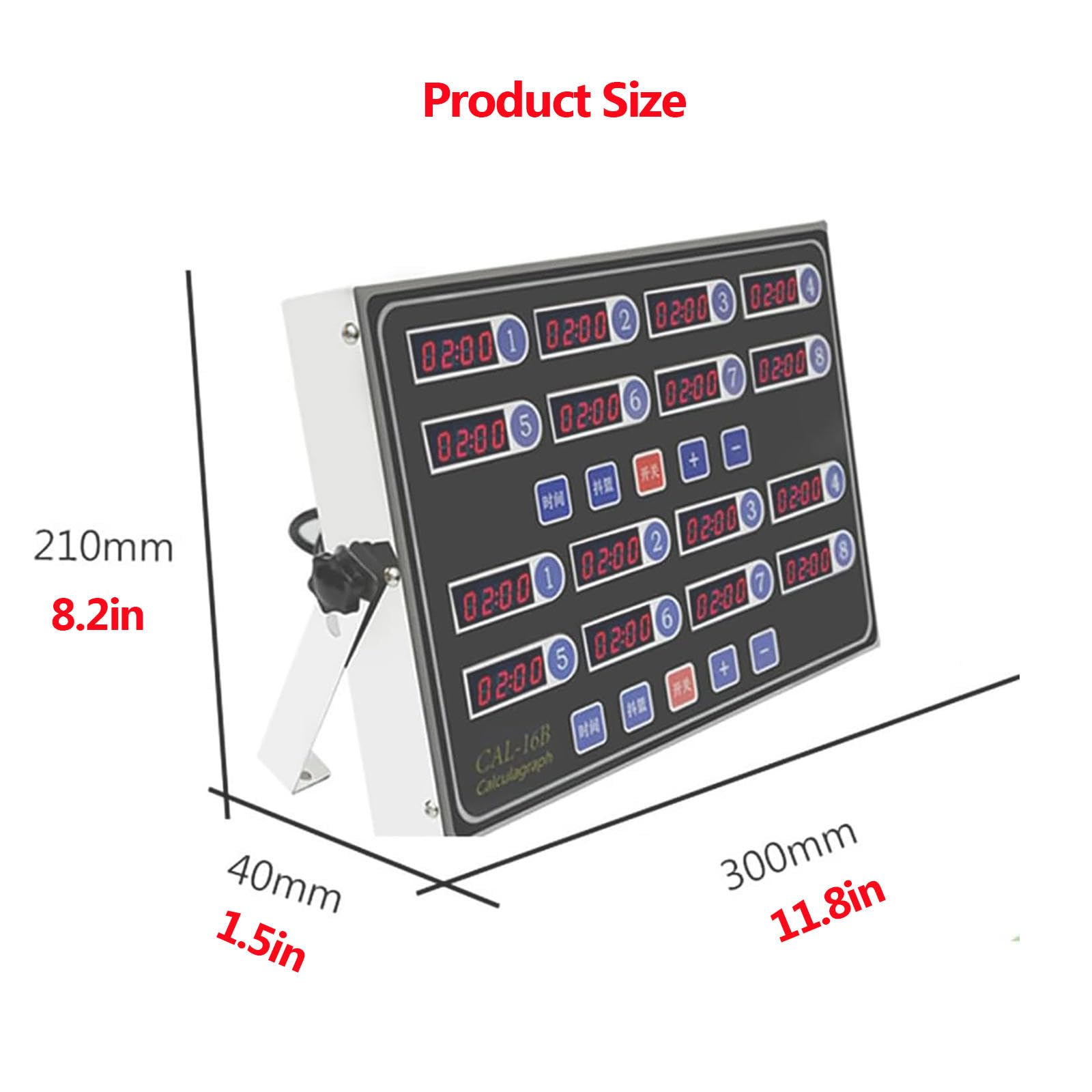 Timer di Cottura digitali a 16 canali Multipli, Timer da Cucina per ristoranti con Display a LED, temporizzazione Indipendente/Volume Regolabile per Camion/Cibo