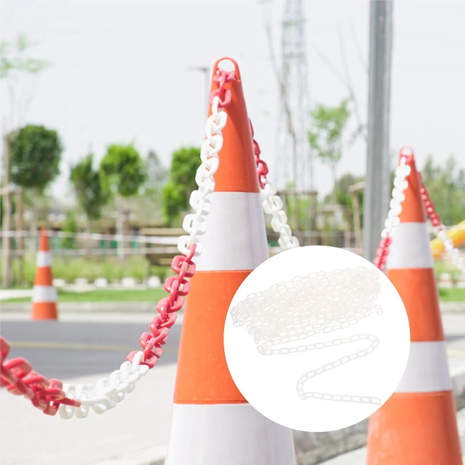 Plastic Barrier Chain The Chain Warning White Plastic Barrier Crowd Control Barriers Chains Trailer Safety
