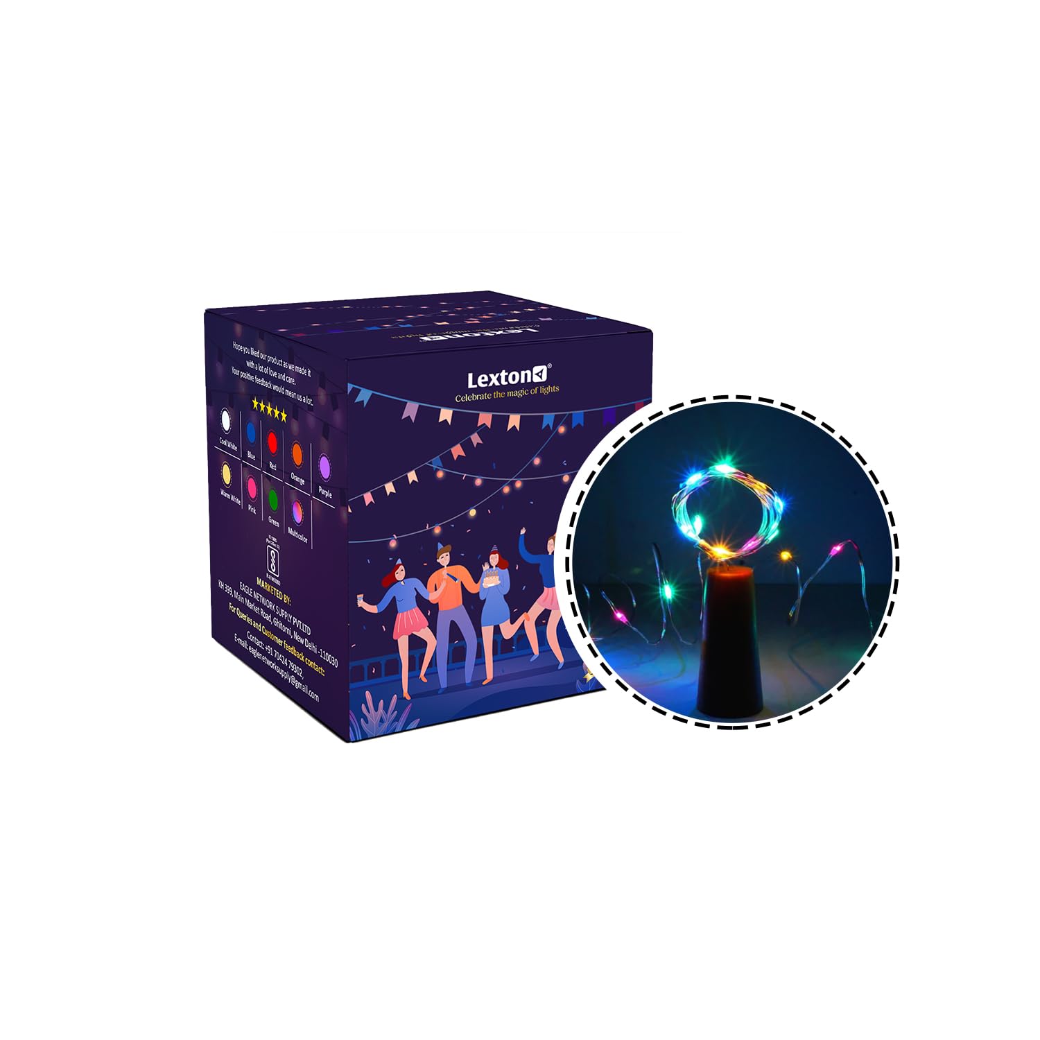 Lexton 20-LED Multicolour Cork String Light at ₹48 – Amazon