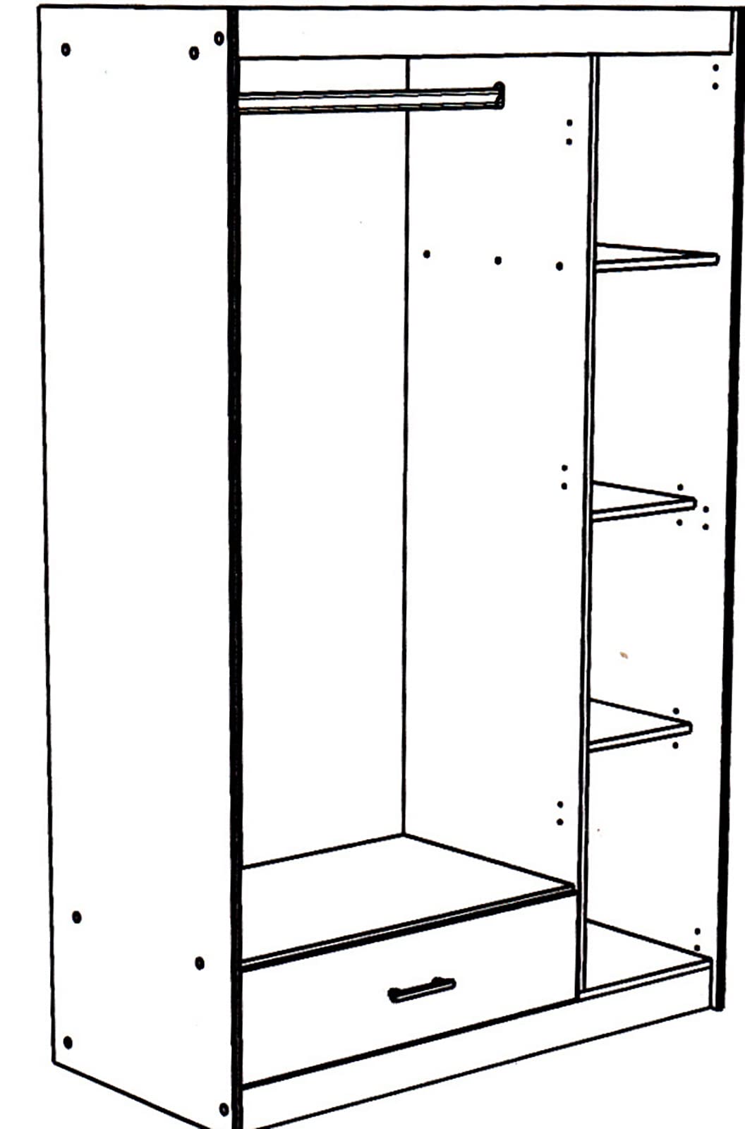 Parisot Schlafzimmer-Set Most 73" Akazie-Weiß
