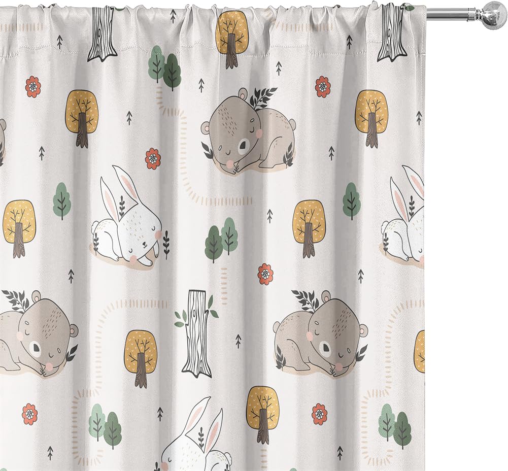 Tende per bambini a motivi animali oscuranti 2 pezzi 160 x 107 cm